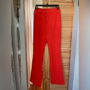 Sans Souci Orange Cutout Flate Pants Medium